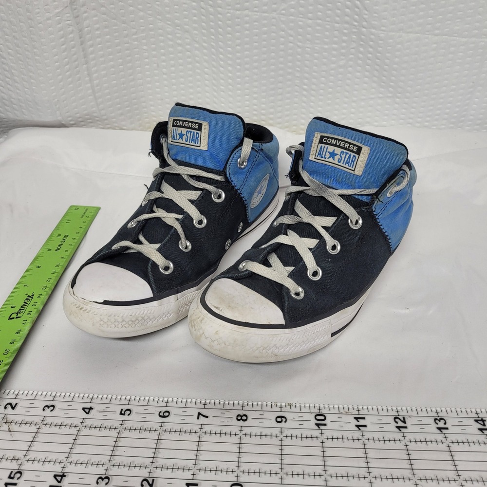 Converse Chuck Taylor All Star Madison‎ Mid Black Blue Sneakers A06371F Kids 6
